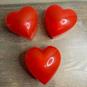 Target Bullseye Valentines Heart shaped Mini Boxes 3 pcs